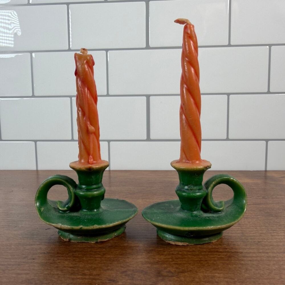 Vintage 1950s Gurley Christmas Candles Set of 2